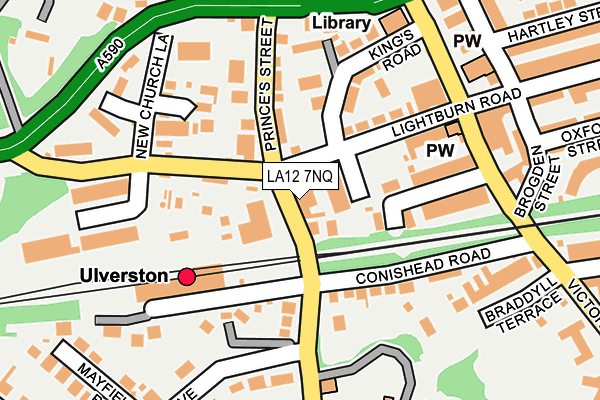 LA12 7NQ map - OS OpenMap – Local (Ordnance Survey)