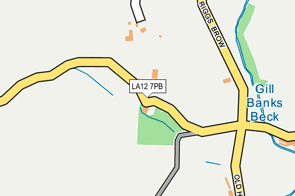 LA12 7PB map - OS OpenMap – Local (Ordnance Survey)