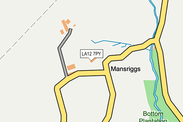 LA12 7PY map - OS OpenMap – Local (Ordnance Survey)