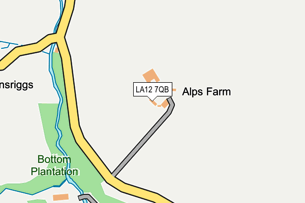 LA12 7QB map - OS OpenMap – Local (Ordnance Survey)