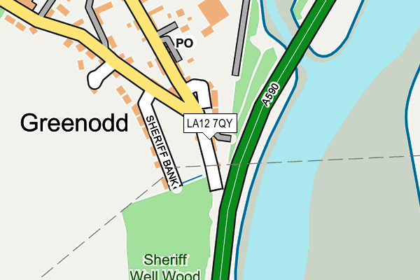 LA12 7QY map - OS OpenMap – Local (Ordnance Survey)
