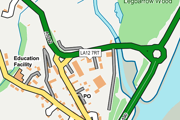 LA12 7RT map - OS OpenMap – Local (Ordnance Survey)