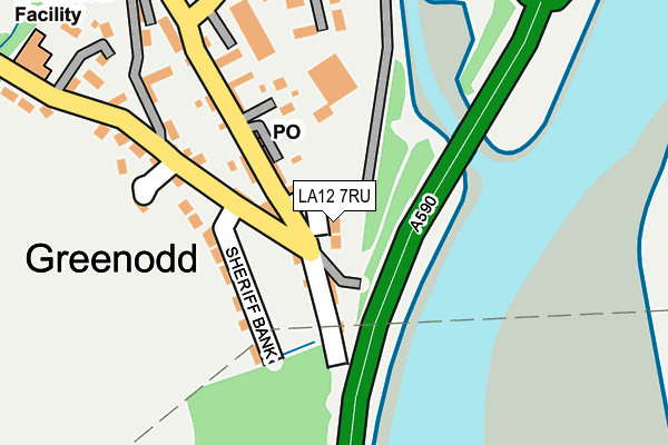 LA12 7RU map - OS OpenMap – Local (Ordnance Survey)