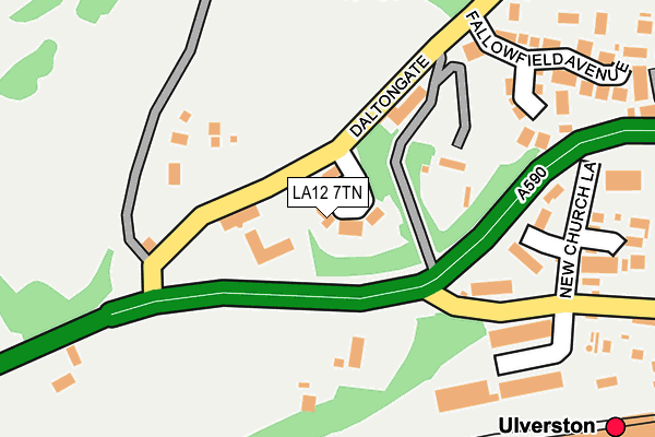 LA12 7TN map - OS OpenMap – Local (Ordnance Survey)