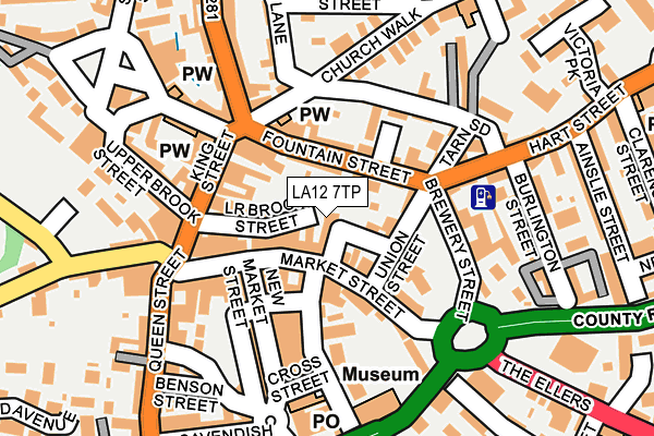 LA12 7TP map - OS OpenMap – Local (Ordnance Survey)