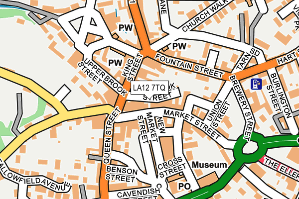 LA12 7TQ map - OS OpenMap – Local (Ordnance Survey)