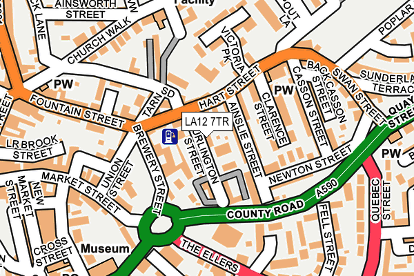 LA12 7TR map - OS OpenMap – Local (Ordnance Survey)