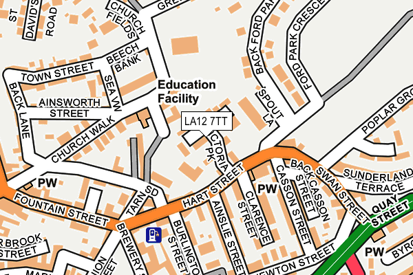 LA12 7TT map - OS OpenMap – Local (Ordnance Survey)