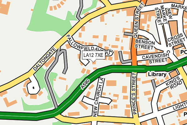 LA12 7XE map - OS OpenMap – Local (Ordnance Survey)