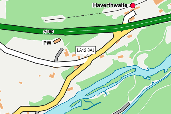 LA12 8AJ map - OS OpenMap – Local (Ordnance Survey)