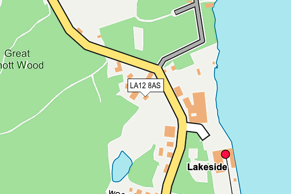 LA12 8AS map - OS OpenMap – Local (Ordnance Survey)