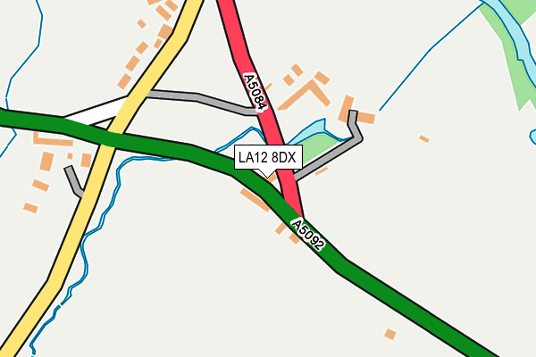 LA12 8DX map - OS OpenMap – Local (Ordnance Survey)