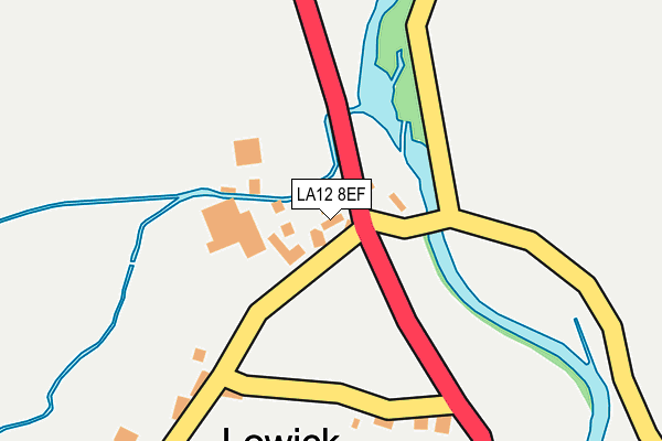 LA12 8EF map - OS OpenMap – Local (Ordnance Survey)