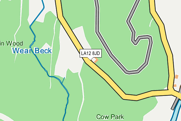 LA12 8JD map - OS OpenMap – Local (Ordnance Survey)