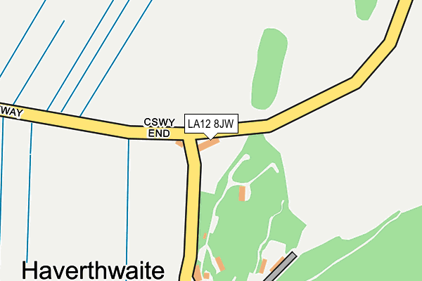 LA12 8JW map - OS OpenMap – Local (Ordnance Survey)