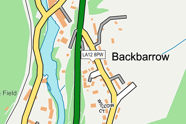 LA12 8PW map - OS OpenMap – Local (Ordnance Survey)