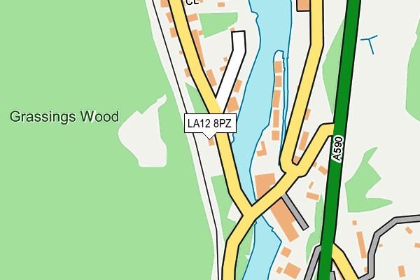 LA12 8PZ map - OS OpenMap – Local (Ordnance Survey)