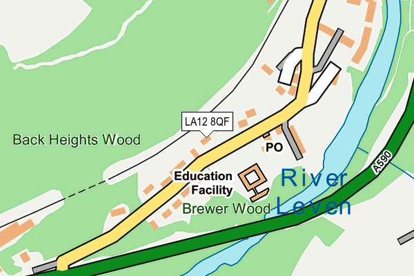 LA12 8QF map - OS OpenMap – Local (Ordnance Survey)