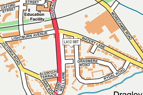 LA12 9BT map - OS OpenMap – Local (Ordnance Survey)