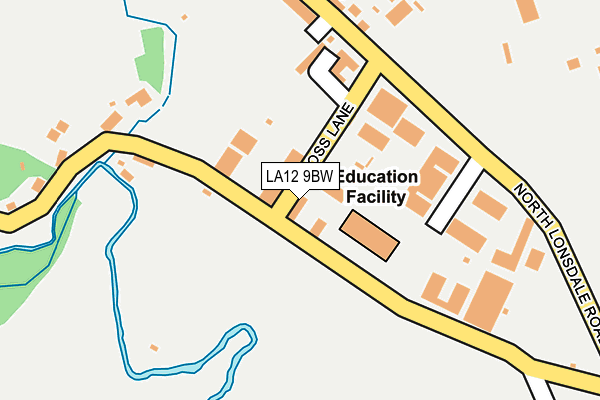LA12 9BW map - OS OpenMap – Local (Ordnance Survey)