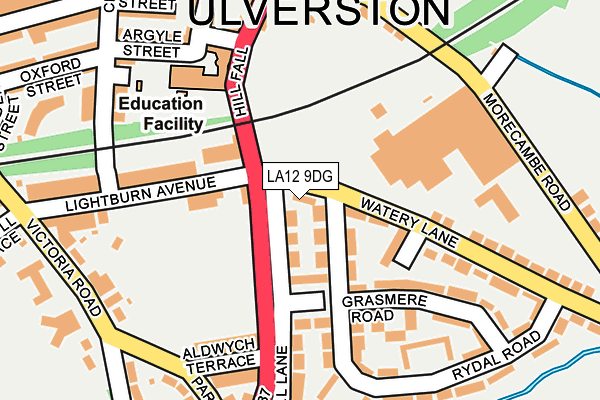 LA12 9DG map - OS OpenMap – Local (Ordnance Survey)