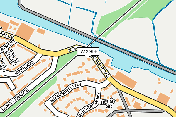 LA12 9DH map - OS OpenMap – Local (Ordnance Survey)