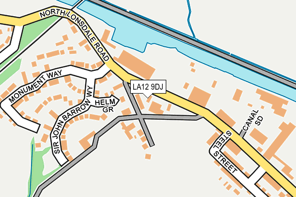 LA12 9DJ map - OS OpenMap – Local (Ordnance Survey)