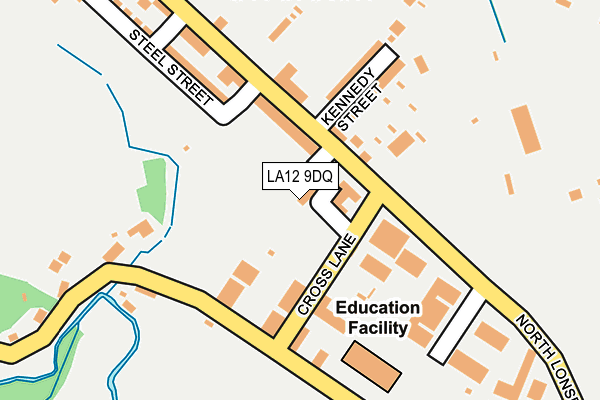 LA12 9DQ map - OS OpenMap – Local (Ordnance Survey)