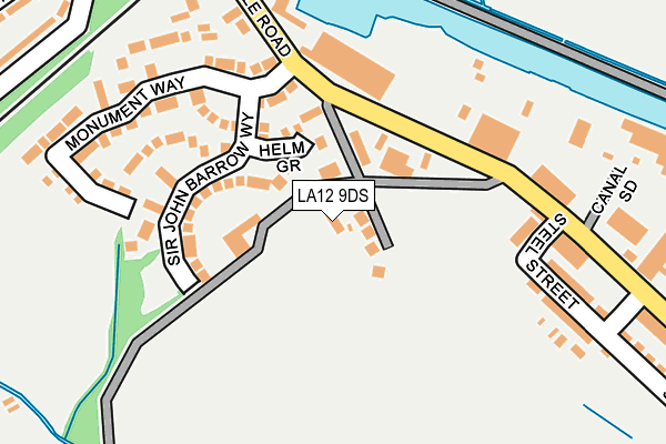 LA12 9DS map - OS OpenMap – Local (Ordnance Survey)