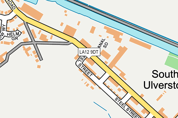 LA12 9DT map - OS OpenMap – Local (Ordnance Survey)