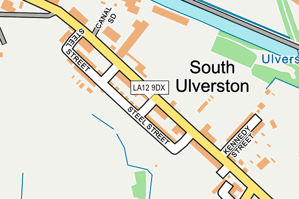 LA12 9DX map - OS OpenMap – Local (Ordnance Survey)