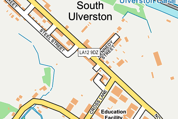 LA12 9DZ map - OS OpenMap – Local (Ordnance Survey)