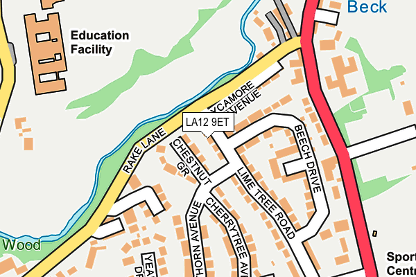 LA12 9ET map - OS OpenMap – Local (Ordnance Survey)