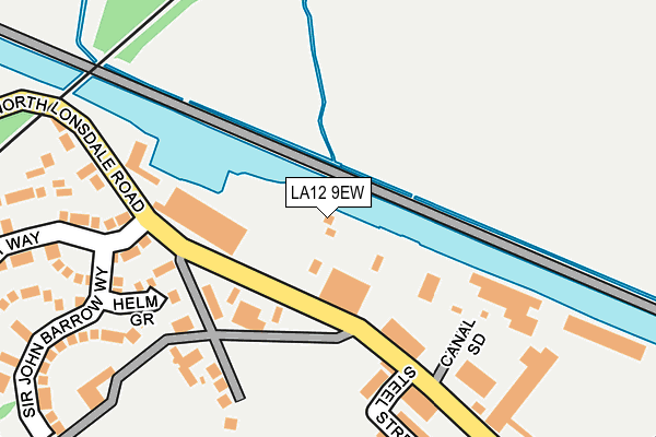 LA12 9EW map - OS OpenMap – Local (Ordnance Survey)