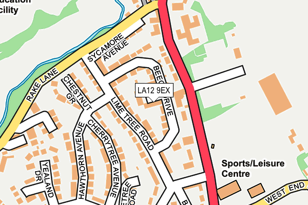 LA12 9EX map - OS OpenMap – Local (Ordnance Survey)