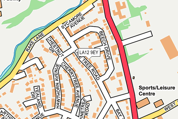 LA12 9EY map - OS OpenMap – Local (Ordnance Survey)