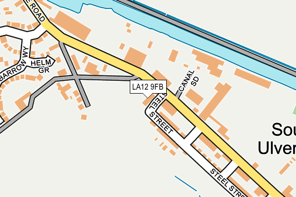 LA12 9FB map - OS OpenMap – Local (Ordnance Survey)