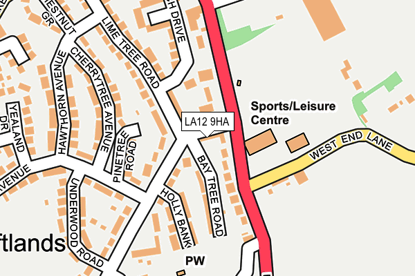 LA12 9HA map - OS OpenMap – Local (Ordnance Survey)