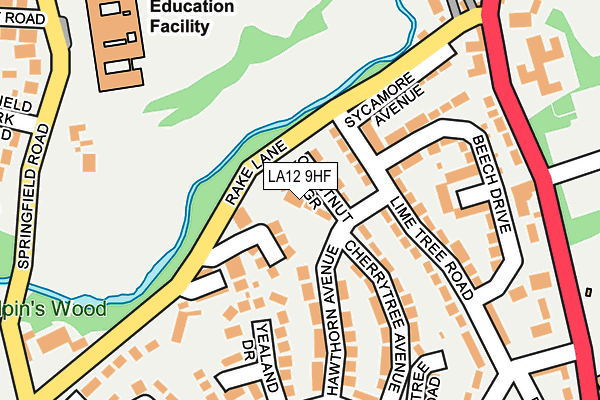 LA12 9HF map - OS OpenMap – Local (Ordnance Survey)