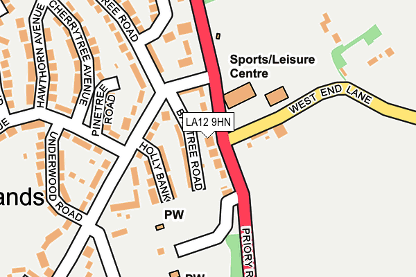 LA12 9HN map - OS OpenMap – Local (Ordnance Survey)
