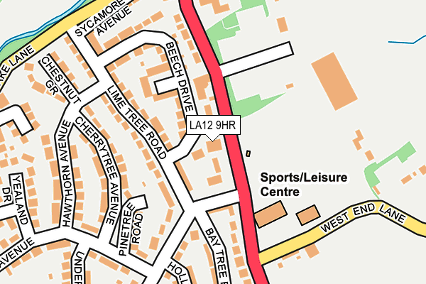 LA12 9HR map - OS OpenMap – Local (Ordnance Survey)