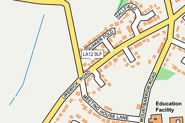 LA12 9LF map - OS OpenMap – Local (Ordnance Survey)