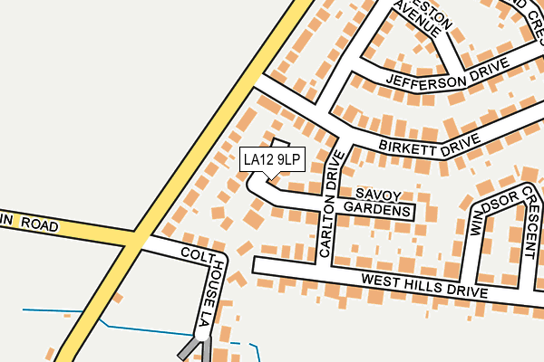 LA12 9LP map - OS OpenMap – Local (Ordnance Survey)