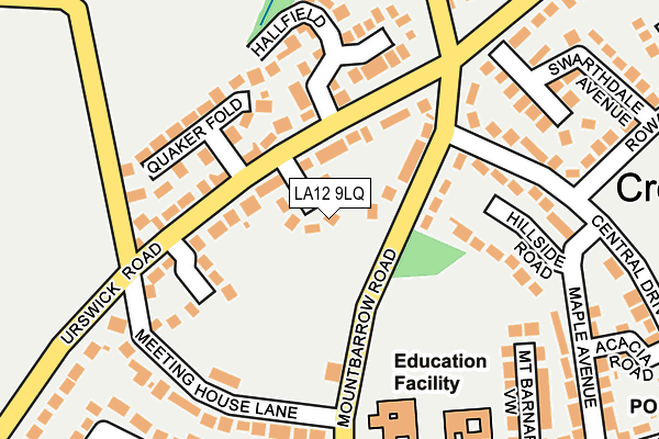 LA12 9LQ map - OS OpenMap – Local (Ordnance Survey)