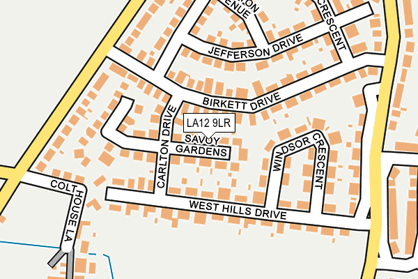 LA12 9LR map - OS OpenMap – Local (Ordnance Survey)