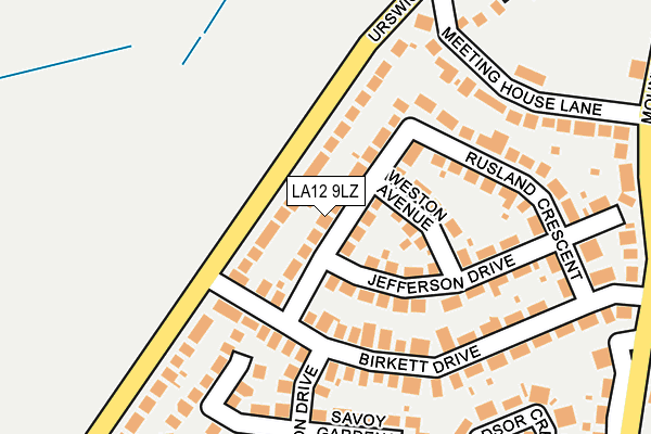 LA12 9LZ map - OS OpenMap – Local (Ordnance Survey)