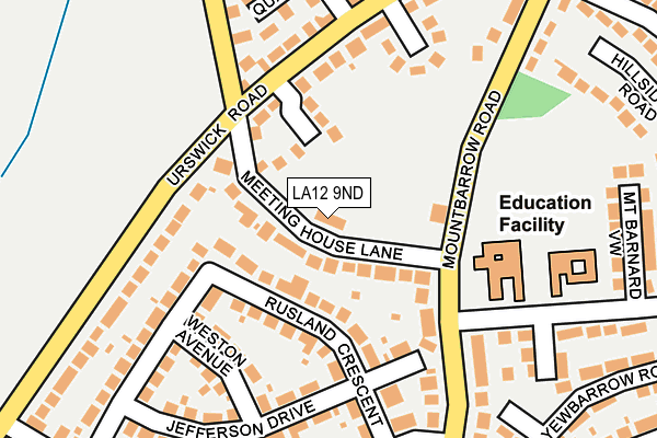 LA12 9ND map - OS OpenMap – Local (Ordnance Survey)