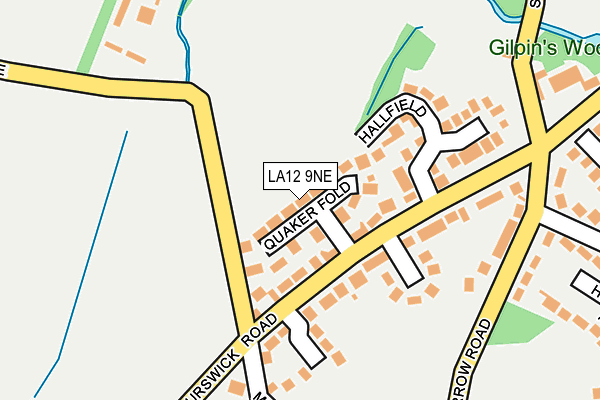LA12 9NE map - OS OpenMap – Local (Ordnance Survey)