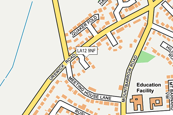 LA12 9NF map - OS OpenMap – Local (Ordnance Survey)