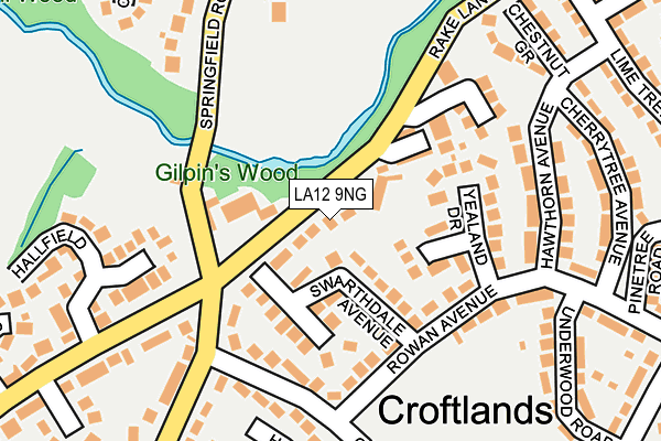 LA12 9NG map - OS OpenMap – Local (Ordnance Survey)